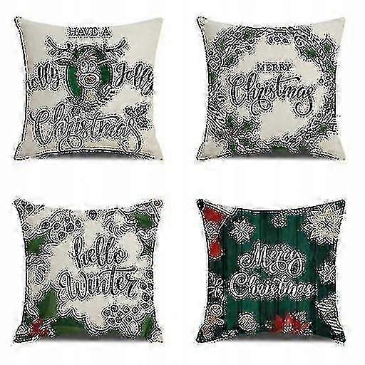 4pcs Pillowcase 45x45 Christmas N