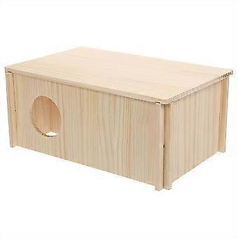 Decorative Hamster House Indoor Pet Entertainment For Small Animals 30X15Cm Sturdy Wood 1 Set