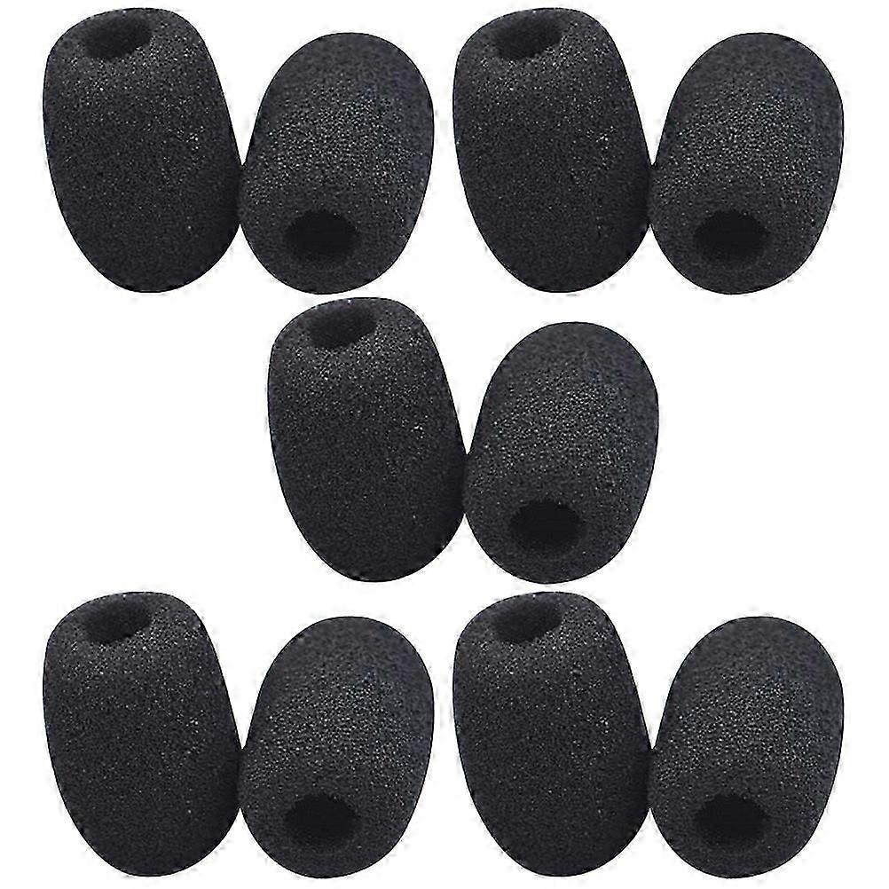 10pcs Mini Mic Covers Windscreen for Lapel Headset Microphones