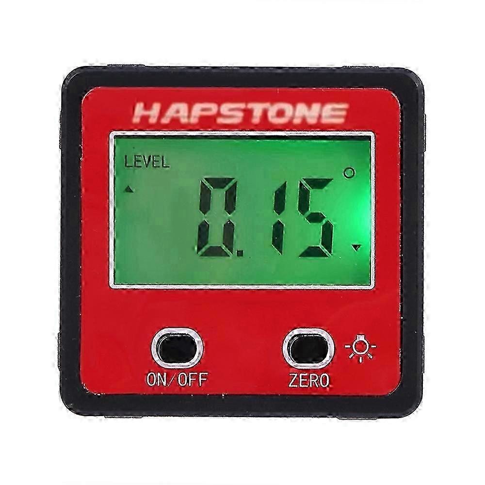Digital Inclinometer Horizontal Angle Meter Magnetic Base Measuring Tools Red Compatible with HAPSTONE