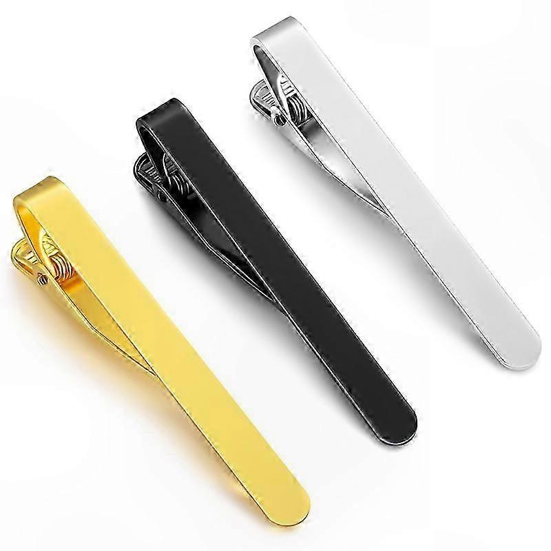 3-Pack Tie Clips for Men Stylish Bar Set