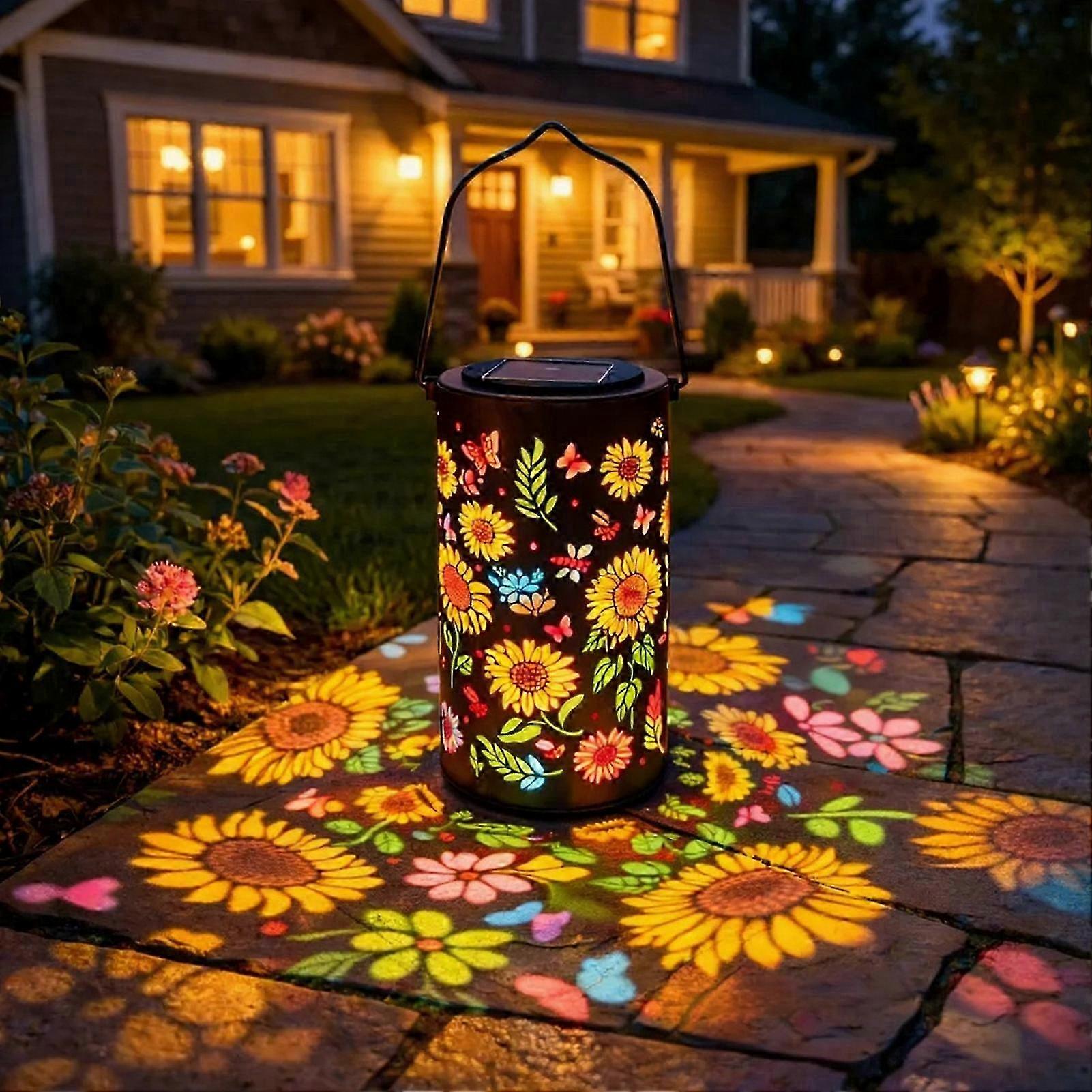 Weatherproof Sunflower Solar Lantern