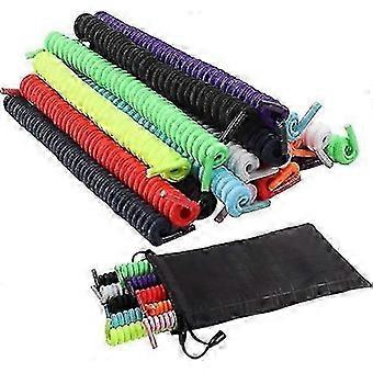 10 Pairs Curly Elastic No-Tie Shoelaces for Flat Shoes, Fits Both Adults and Kids, Comes with 10 Different Colors