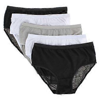 Cotton Briefs for Women 5 Pack CTM Assorted Low-Rise Soft Breathable Underwear