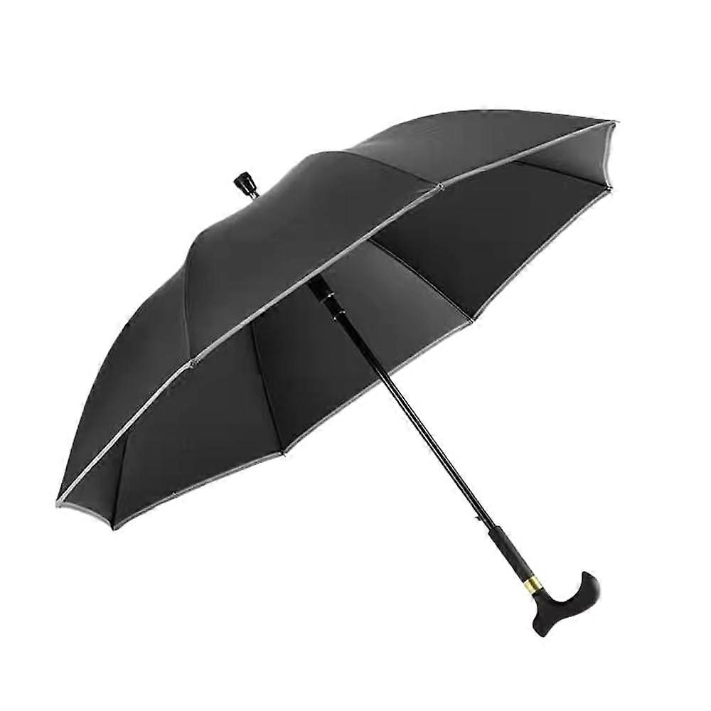 Walking Cane Umbrella with Dual Function Design, Fully Automatic Open, WindResistant Frame, Black