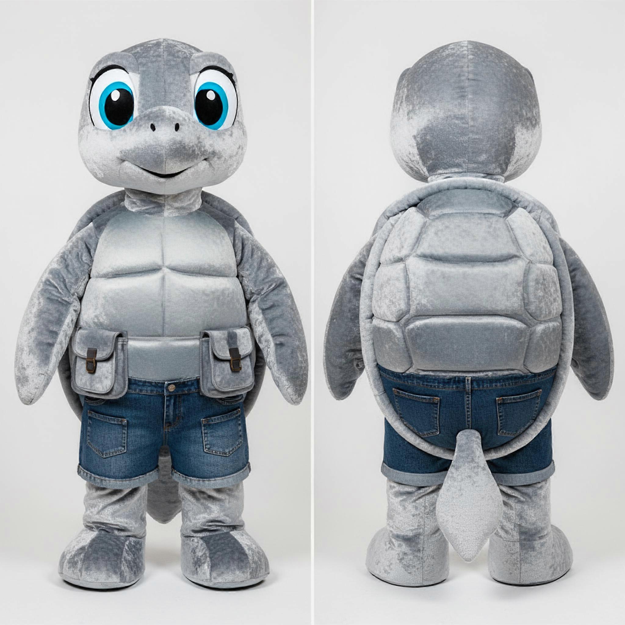 MASTICOT Emerald Green Playful Sea Turtle Mascot