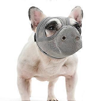 Ademende mesh muilkorf met verstelbare snelsluiting, geschikt voor gebruik door dierenartsen.