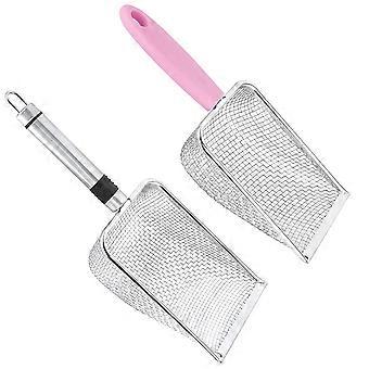 Cat Litter Scoop Stainless Steel Metal Scooper for Cleaning 2Pcs Kitten Pooper