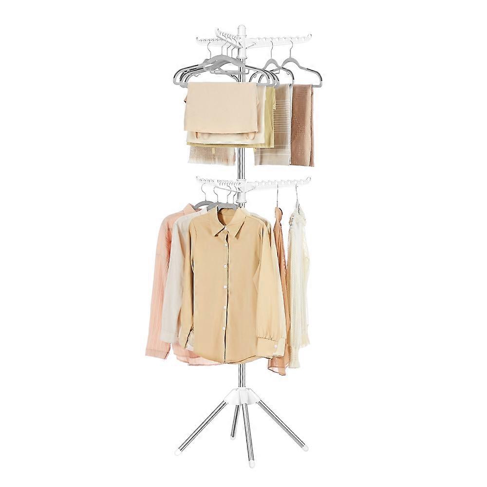 2-Tier Clothes Drying Rack 23.6"D x 23.6"W x 75.2"H