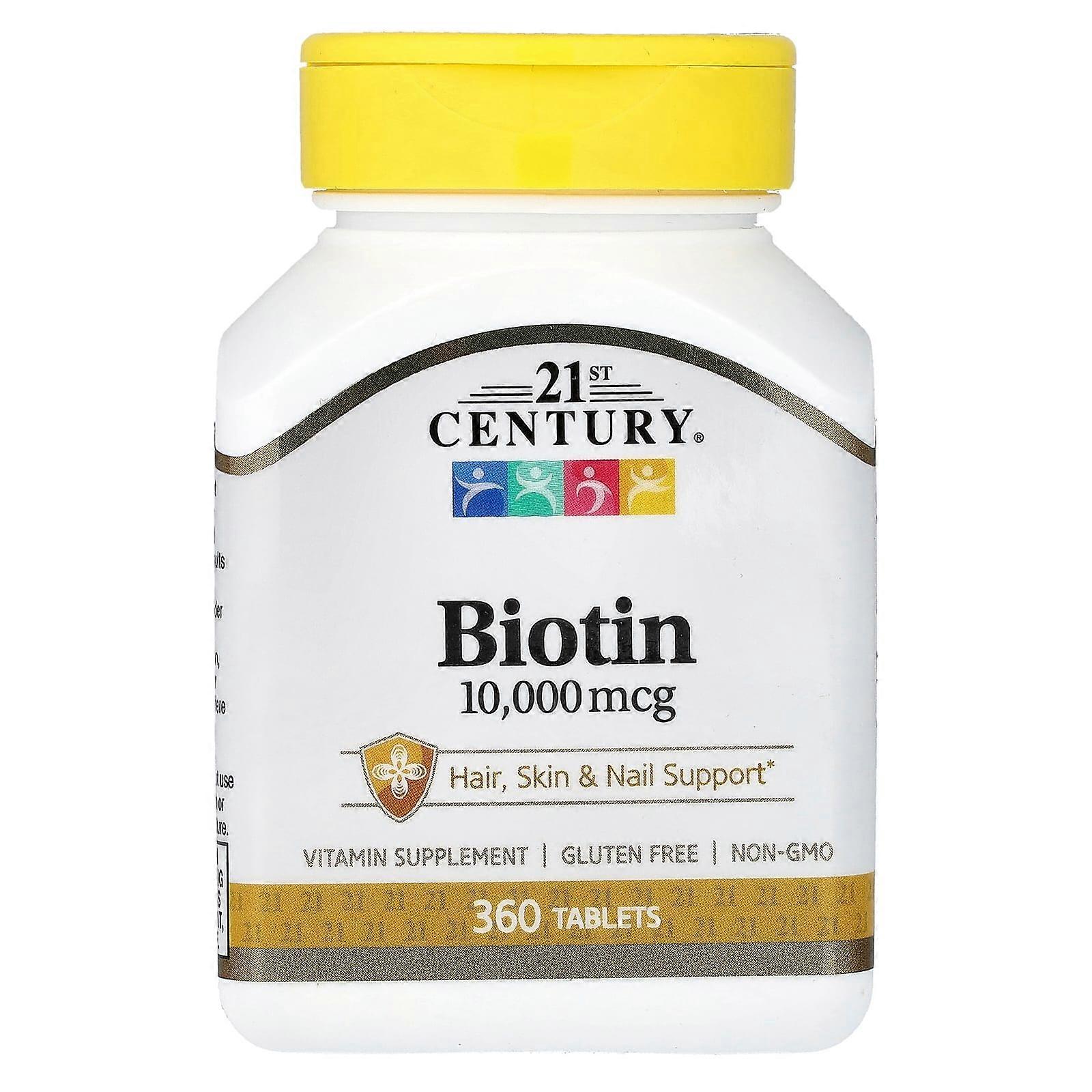 21st Century, Biotin, 10,000 mcg, 360 Tablets