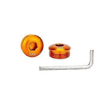 2 Sets of Rustproof Bike Pedal Covers compatible with Various Bicycles, Solid Aluminum Alloy, 5MM Thickness, Orange Color, Cycling Repair Parts