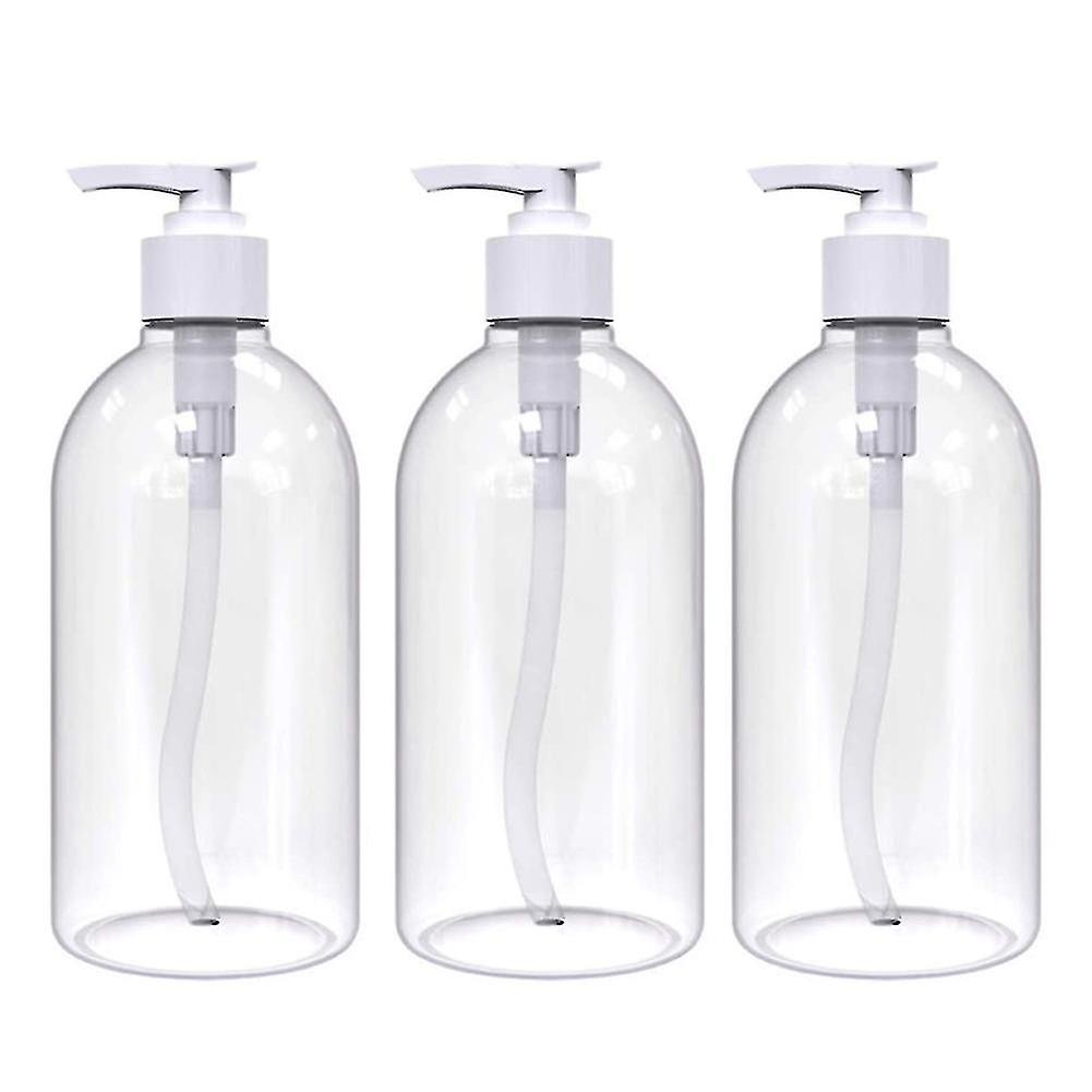 1/3 Pcs 500ml Refillable Shampoo Bottles Pump Bottles Conditioner Dispenser Empty For Bathroom
