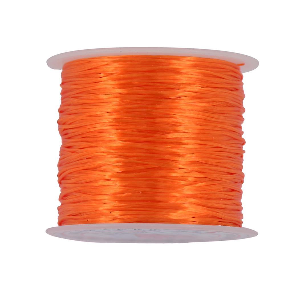 50 yards Stretch Polyester Crystal String Cord Jewelry Making DIY Orangered