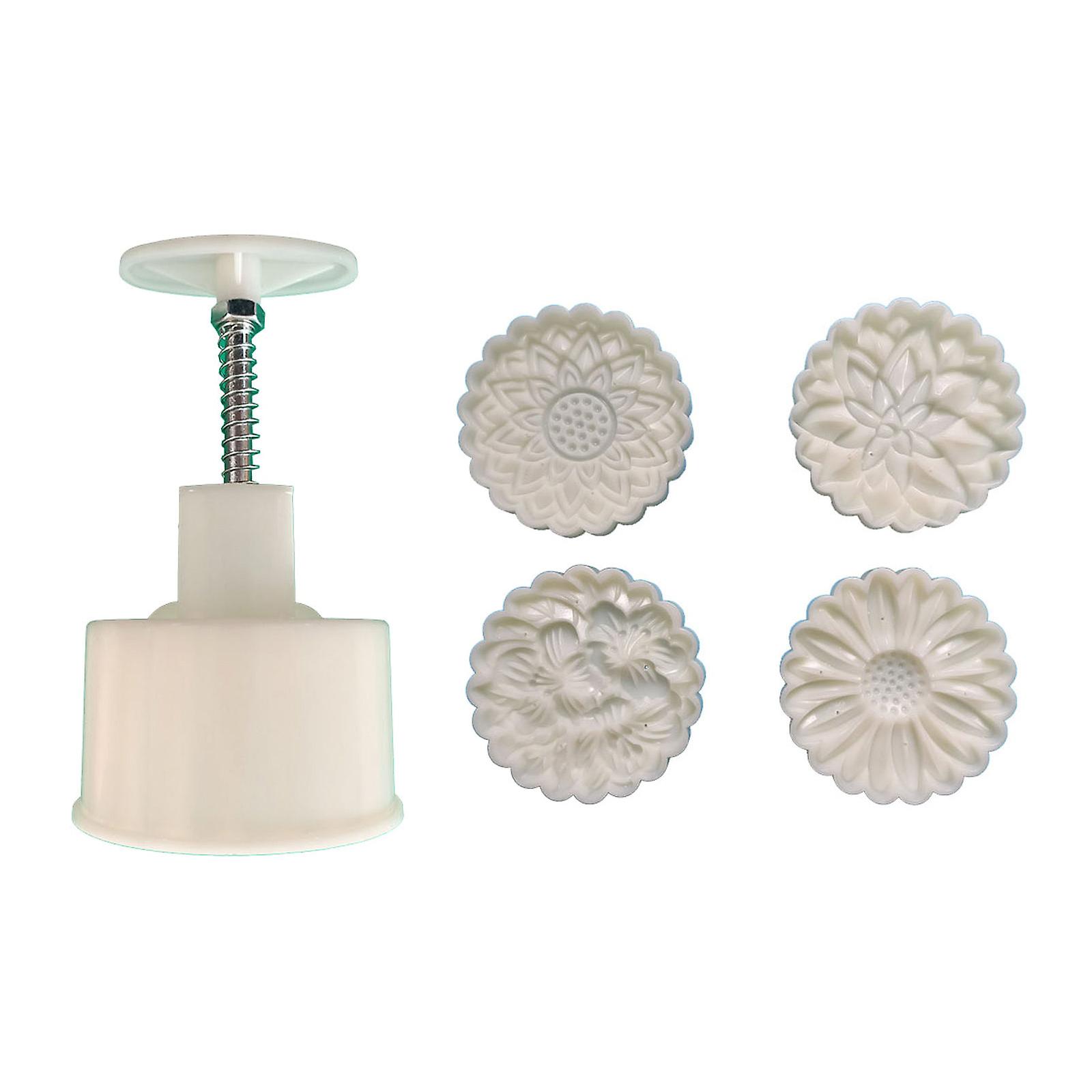 Blomsterformet månekakeform 150g DIY håndtrykk Fondant månekakeform