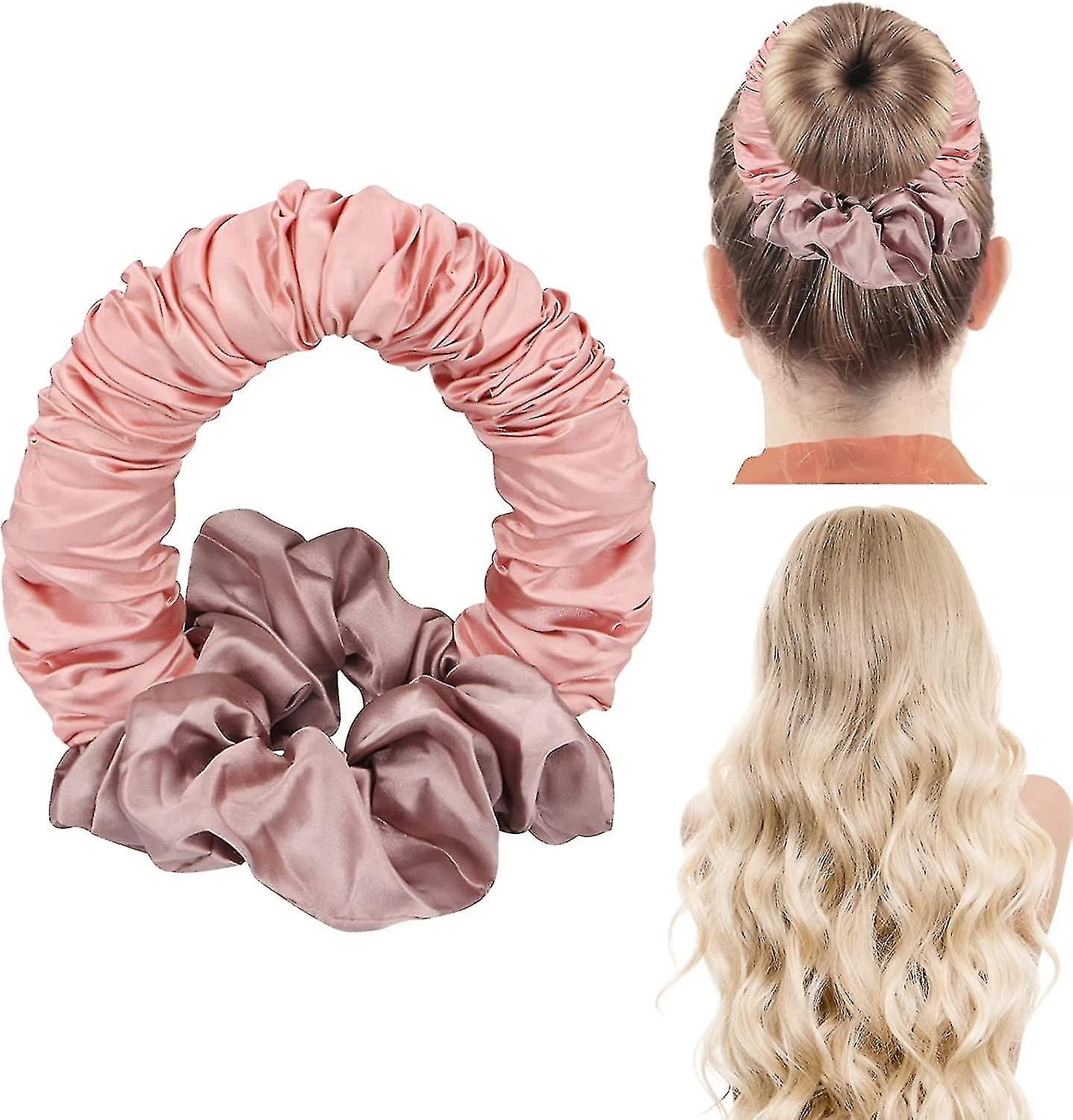 Heatless Curlers Headband, Lazy Hair Rollers Overnight Curls Headband(blue)