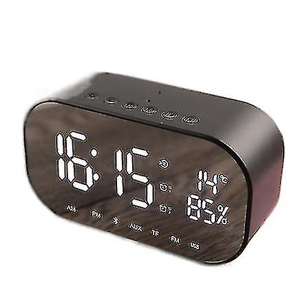 Mirror Alarm Clock Temperature Display Bluetooth Audio