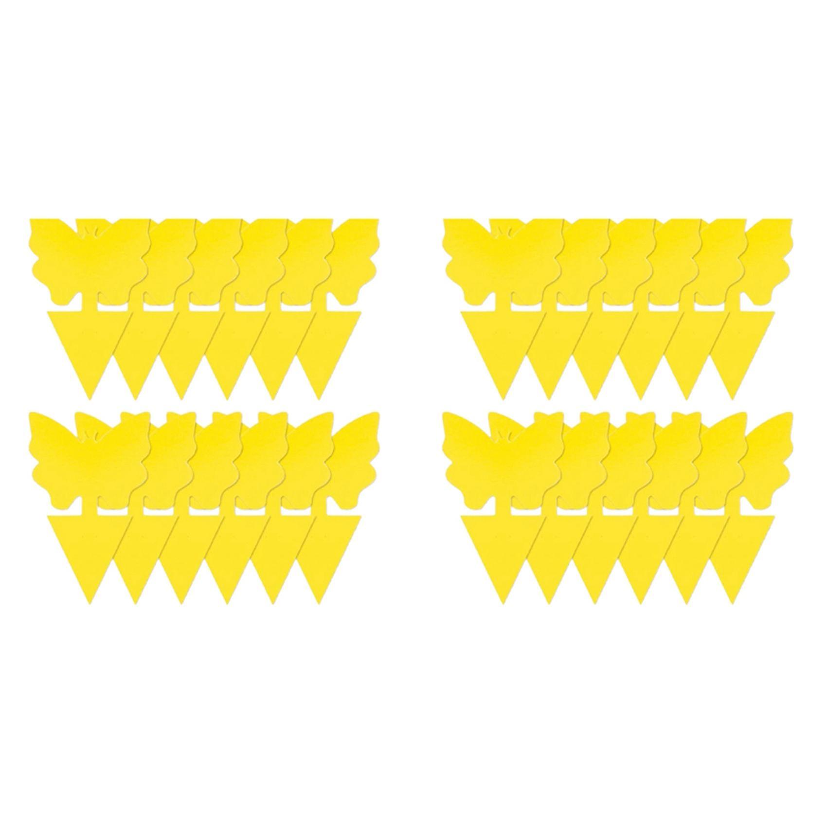 60pcs Mouche jaune double face collant S pour S