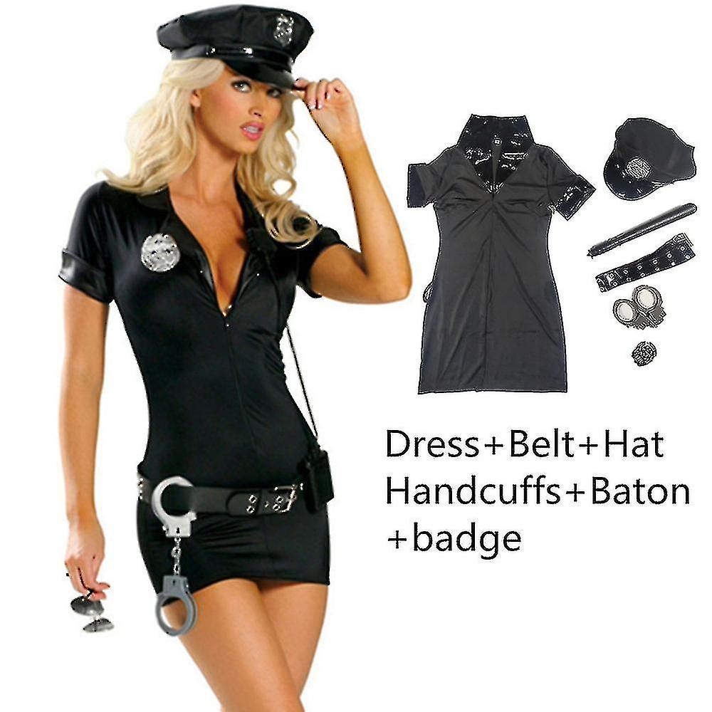 Policewoman Costume with Officer Uniform Set - Careers Party Choice