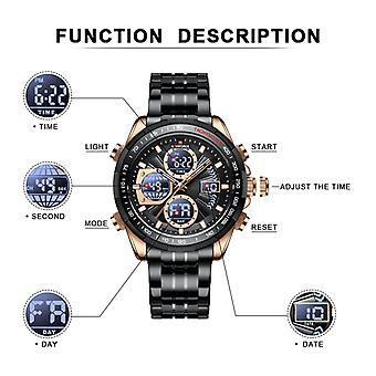 Naviforce Orologio Uomo Al Quarzo – Data E Settimana, Cassa In Lega, Cinturino Acciaio, Vetro Minerale, Impermeabile 30m - 2