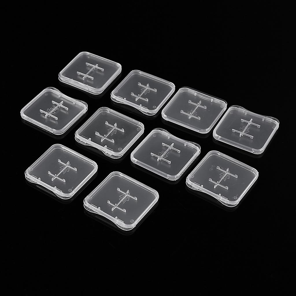 10pcs Clear Plastic Memory Card for Case for Micro SD MiC TF Card