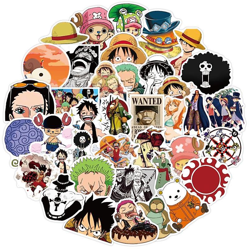 50pcs Anime One Piece Cartoon Guitar Αδιάβροχο Diy αυτοκίνητο ποδήλατο ταξιδιωτική αυτοκόλλητη