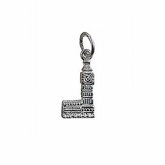 Silver 15x8mm Big Ben Pendant or Charm