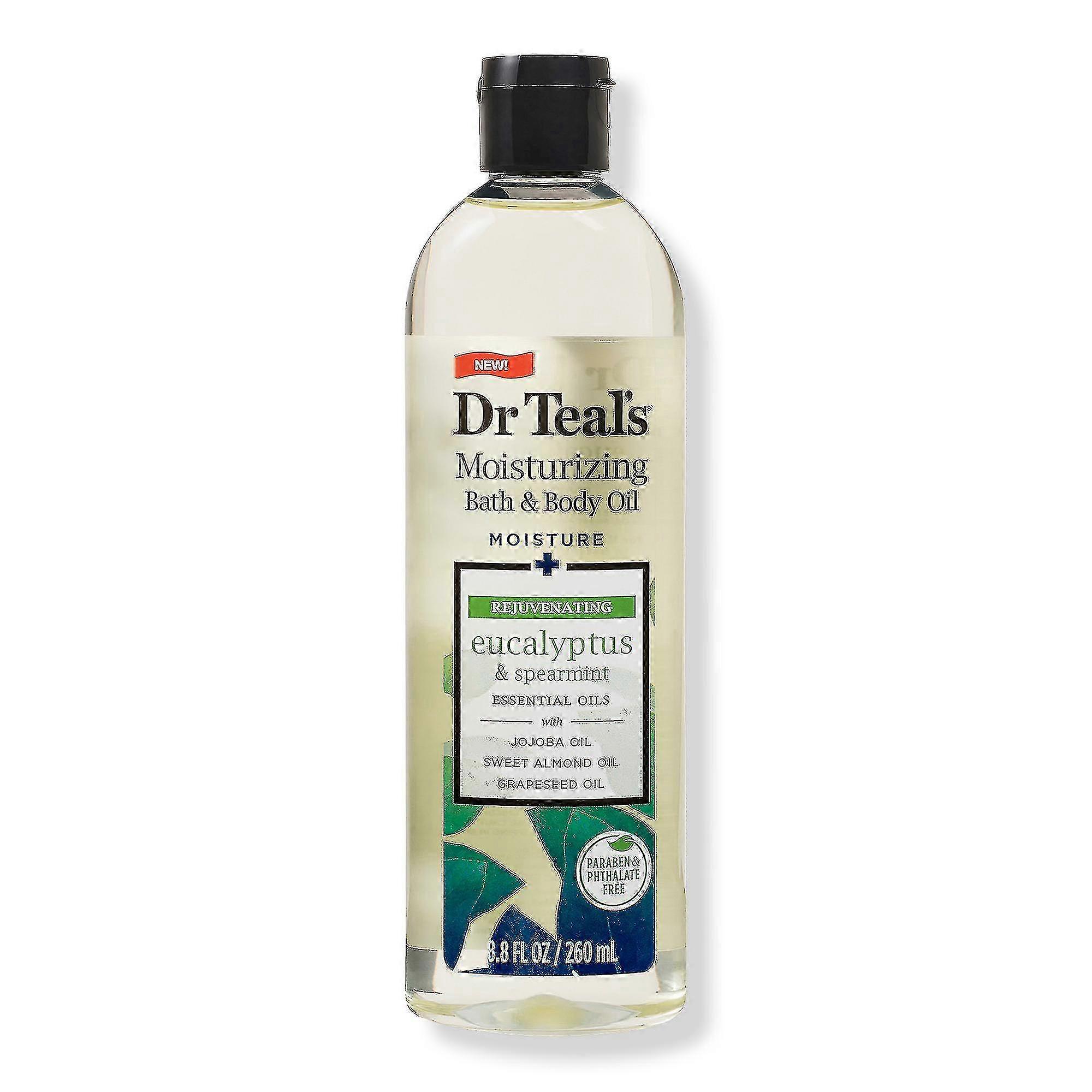 Dr Teal's Eucalyptus & Spearmint Moisturizing Bath & Body Oil, 8.8 Oz