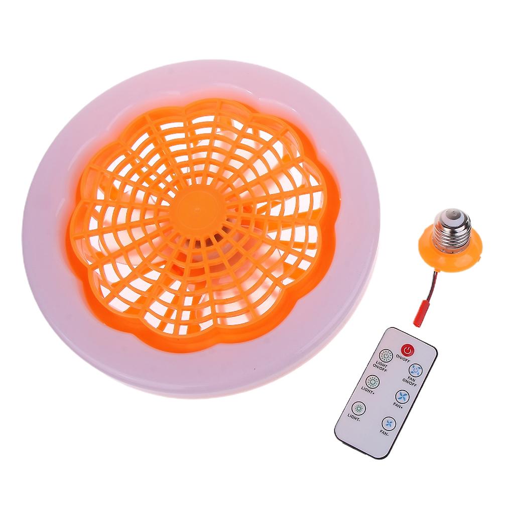 E27 LED Ceiling Fan Lamp with Remote Control White-Light Adjustable Brightness
