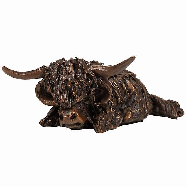 Highland Cow Looking Down Figurine