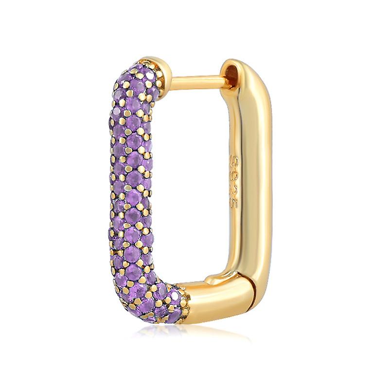 S925 Silver Pin Square Earrings