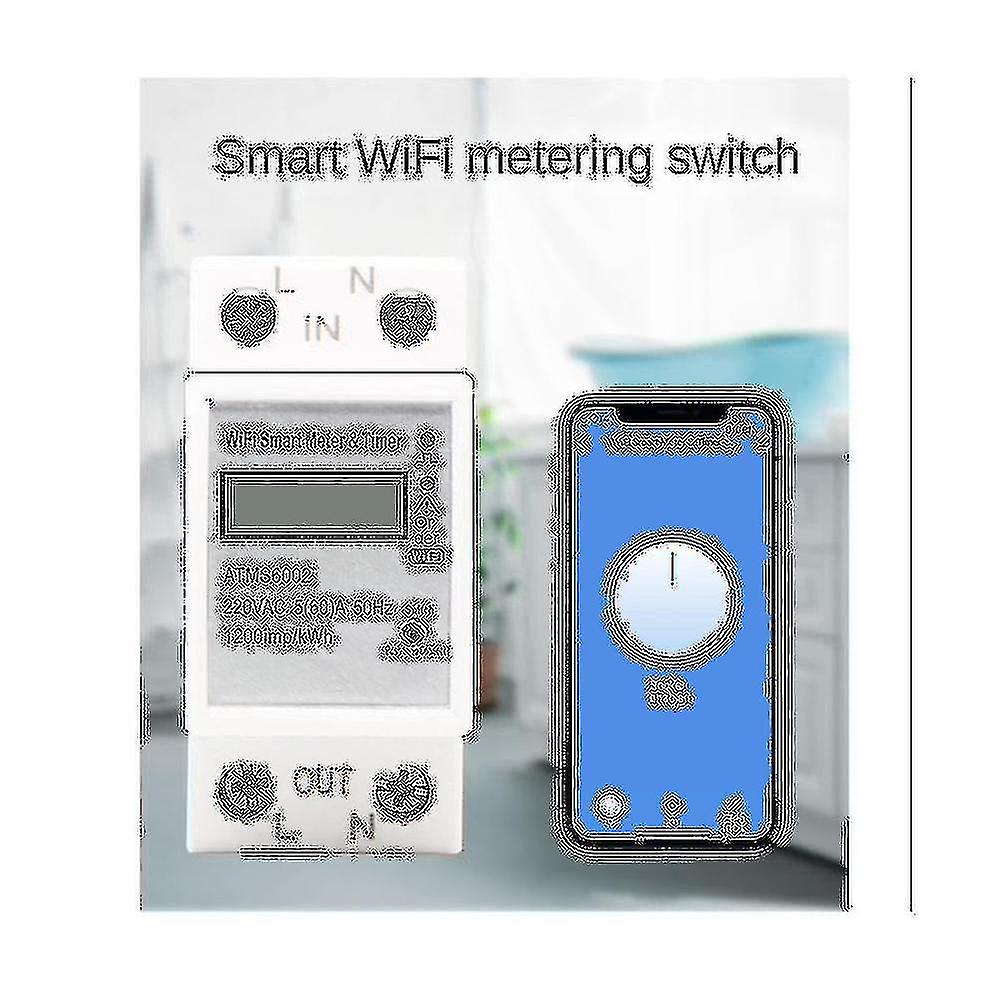 Atms6002 Einphasiger DIN-Schienen-Stromzähler Tuya Smart Wifi Meter Wifi Remote Meter Wifi M