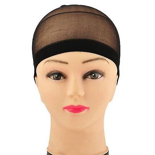 2pcs Unisexe Extensible Wig Liner Cap Hair Net Elastic Mesh Hairpiece Accessoire
