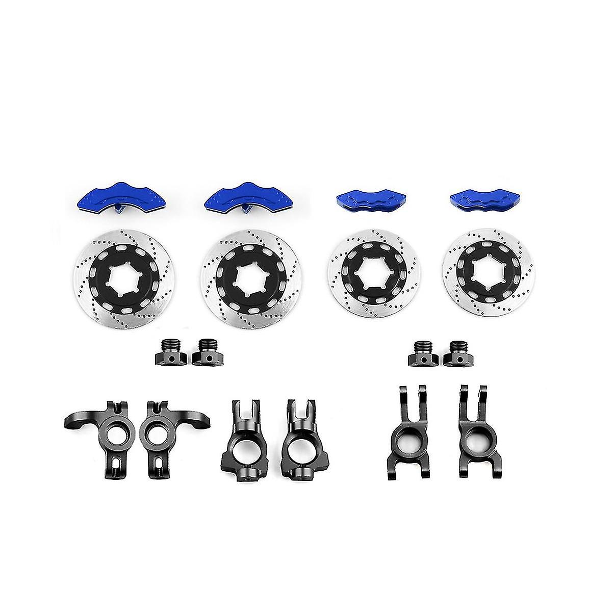 For Kingmotor 1/7 Pulley C3 E8414 E8415 Simulation Disc Brake Caliper Upgrade,blue+black