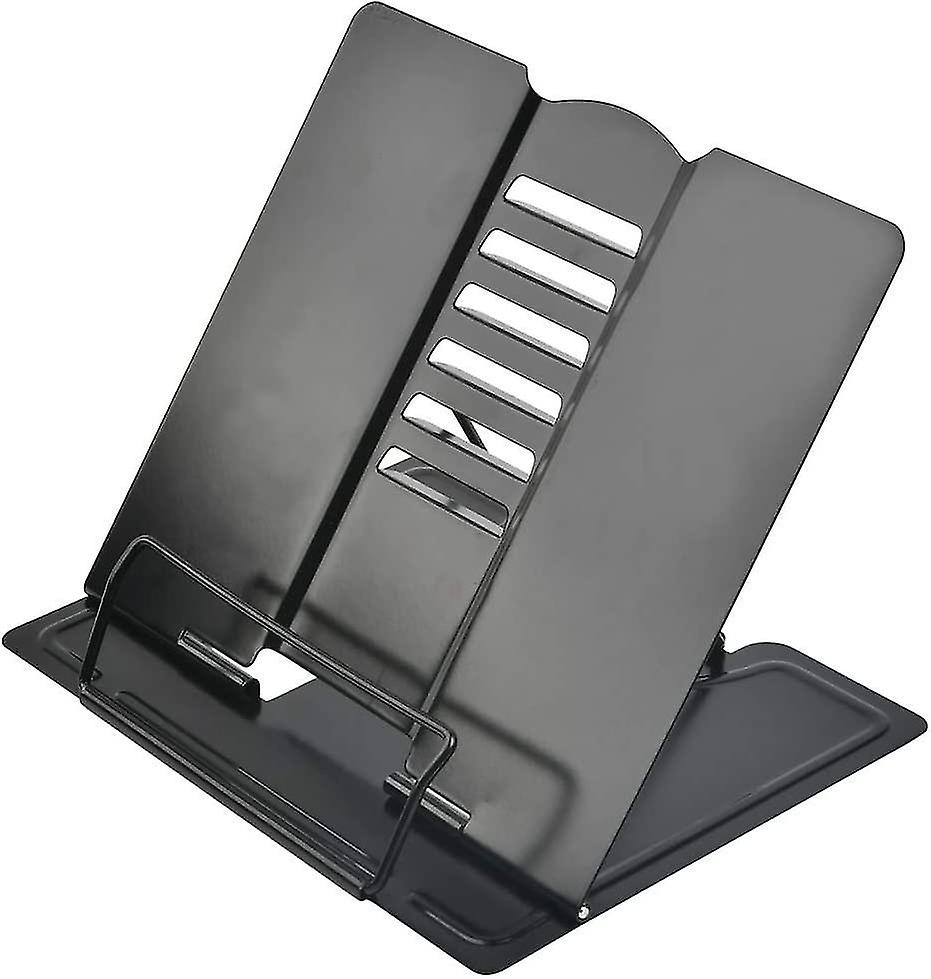 Foldable And Adjustable Metal Book Shelf Reading Stand Stand For Ipad, Tablet, Recipes, Desk, 6 Angl