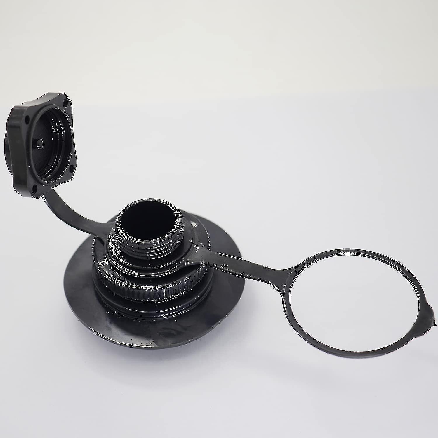 Black Air Valve Inflatable Boat Screw Type Air Plug One-way Inflatable Replacement Screw (black) (2p