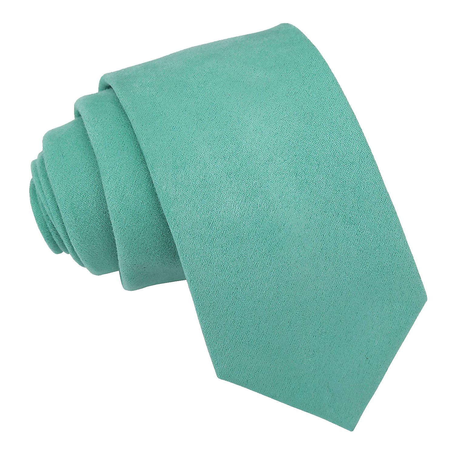 Neo Mint Suede Slim Tie