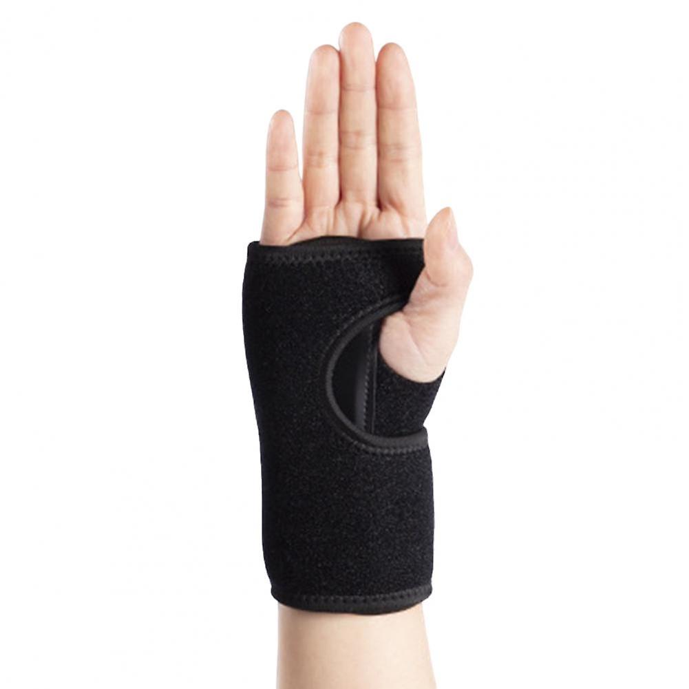 1pc Wrist Splint Adjustable Wrist Compression Sports Gear Wrist Fitted Stabilizer Splint For Tendonitis-black