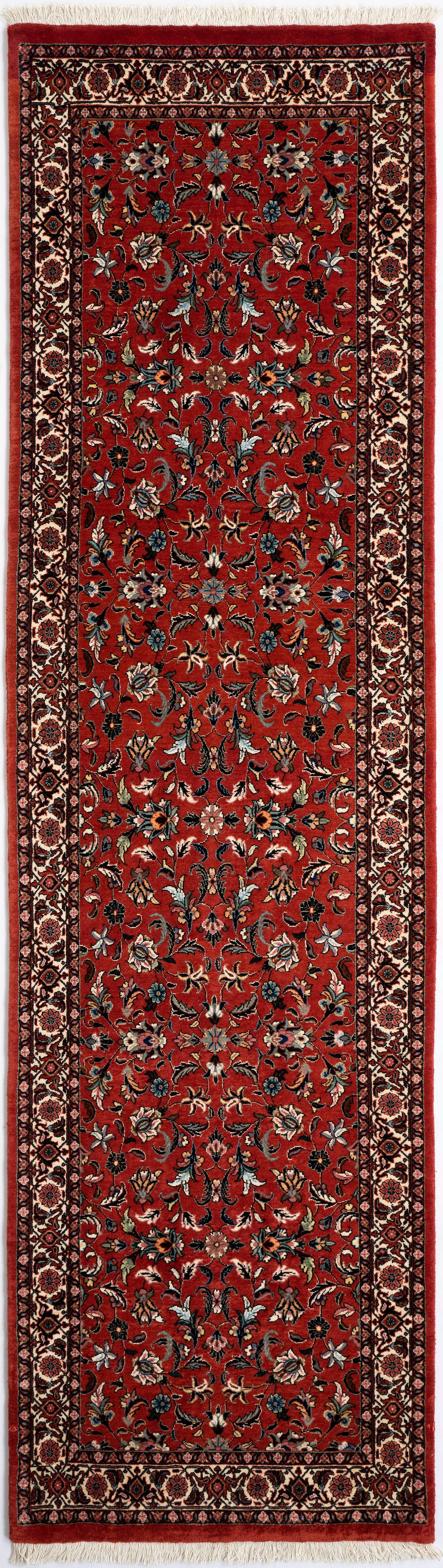Hadorn Bidjar 81x300 带红色手工制作的中亚地毯