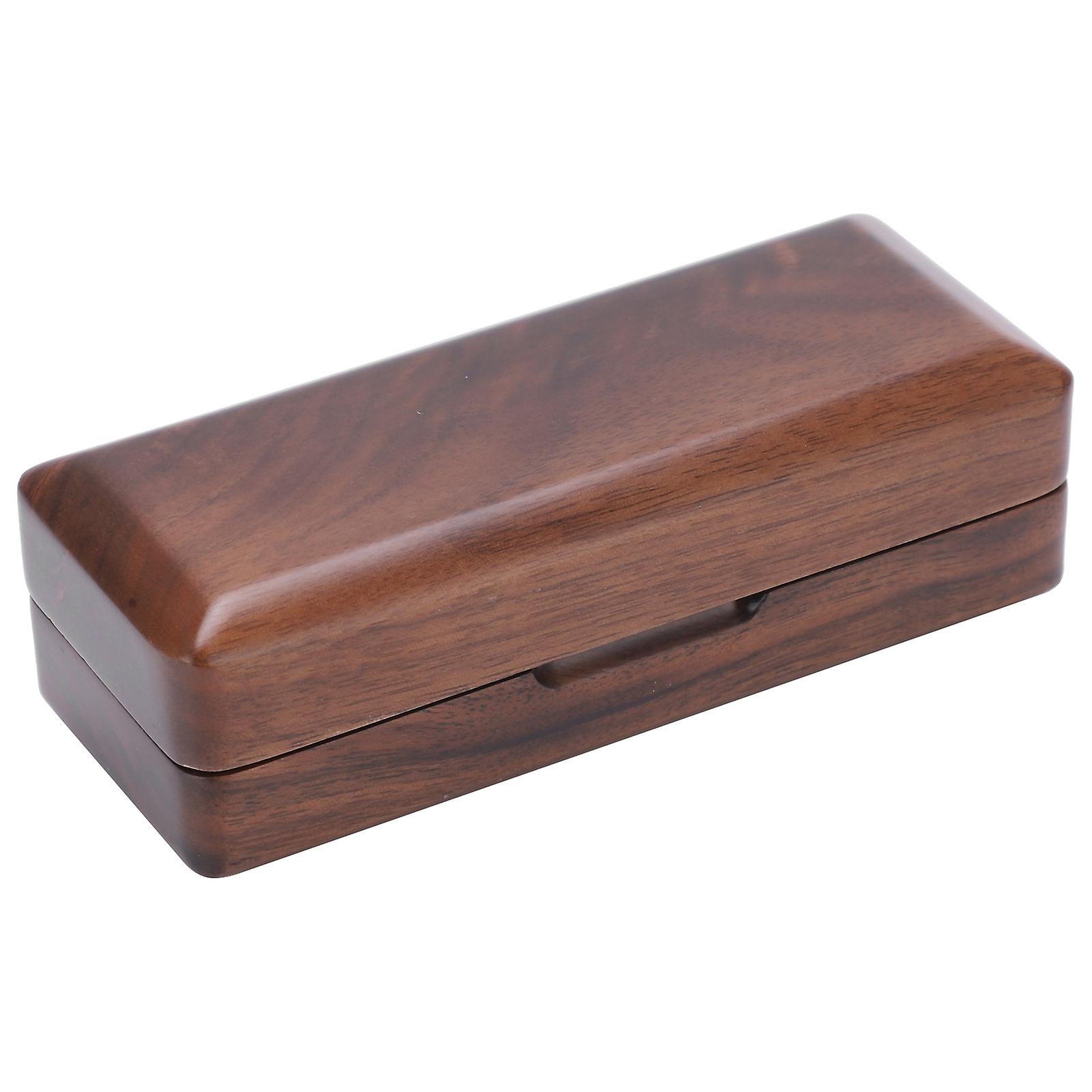 Solid Wood Mouthpiece Case Box for Sax, Black Walnut, 11x4x3cm