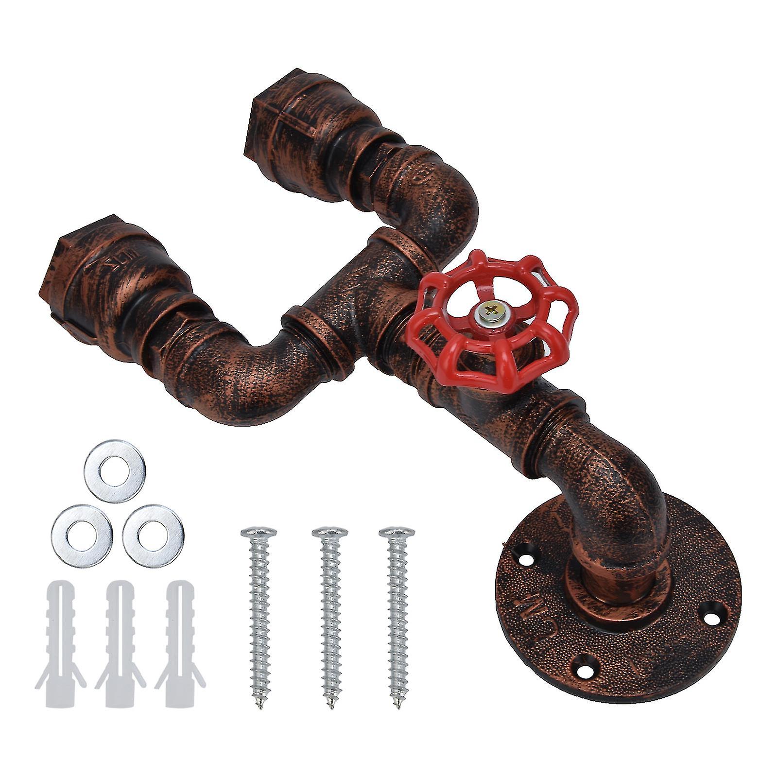 Steampunk Industrial Water Pipe Wall Lamp with E27 Socket (220V) for Home & Kitchen