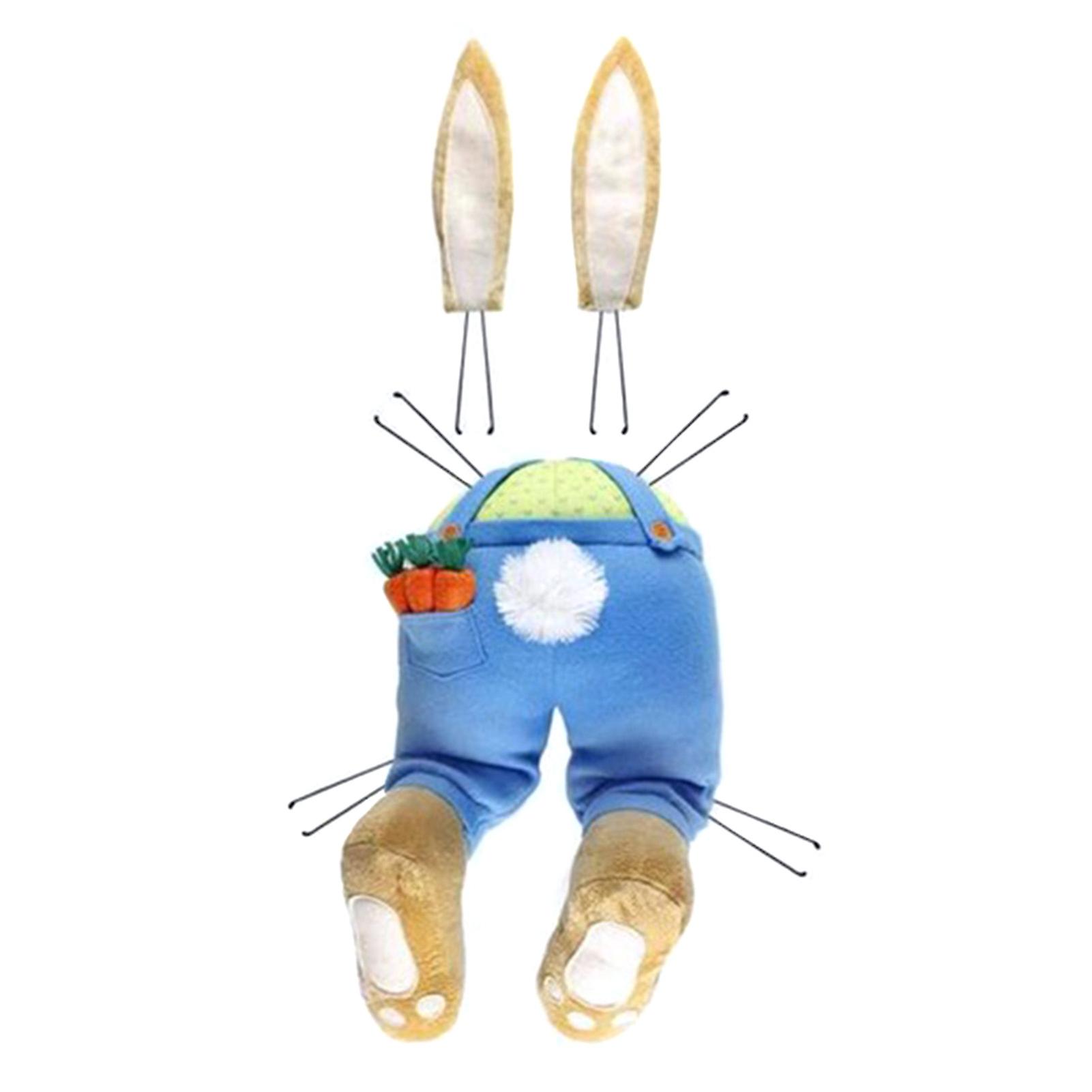 Easter Rabbit Wreath Decor for Front Door Easter Bunny Shape Garland Wall Decor Easter Decor