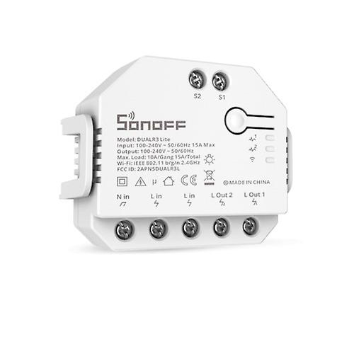 For SONOFF DUALR3 Lite WIFI Smart Switch 16A 2 Way Relay Module APP Control