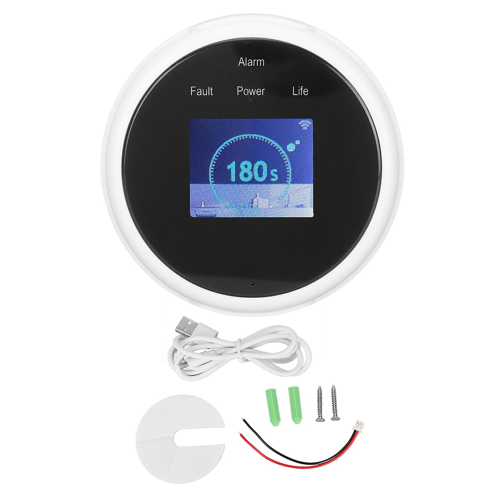 Natural Gas Leak Detector LCD Screen APP Monitoring High Accuracy Gas Leak Alarm for Methane LPG Home Kitchen