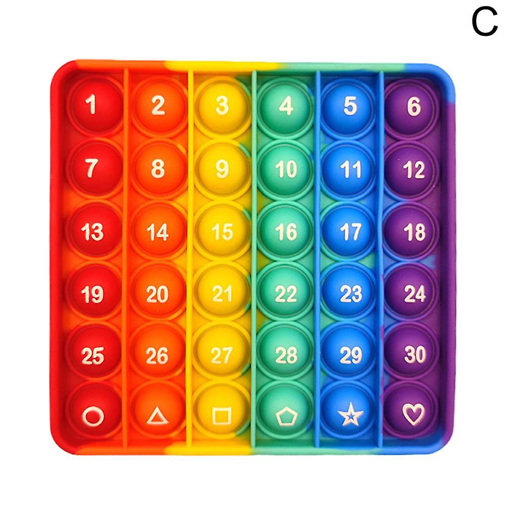 Silicone Sensory Fidget Toy For Bubble Trouble Stress Relief Reusable Pop Game For Kids Adults Autism Odd Even Number Practice