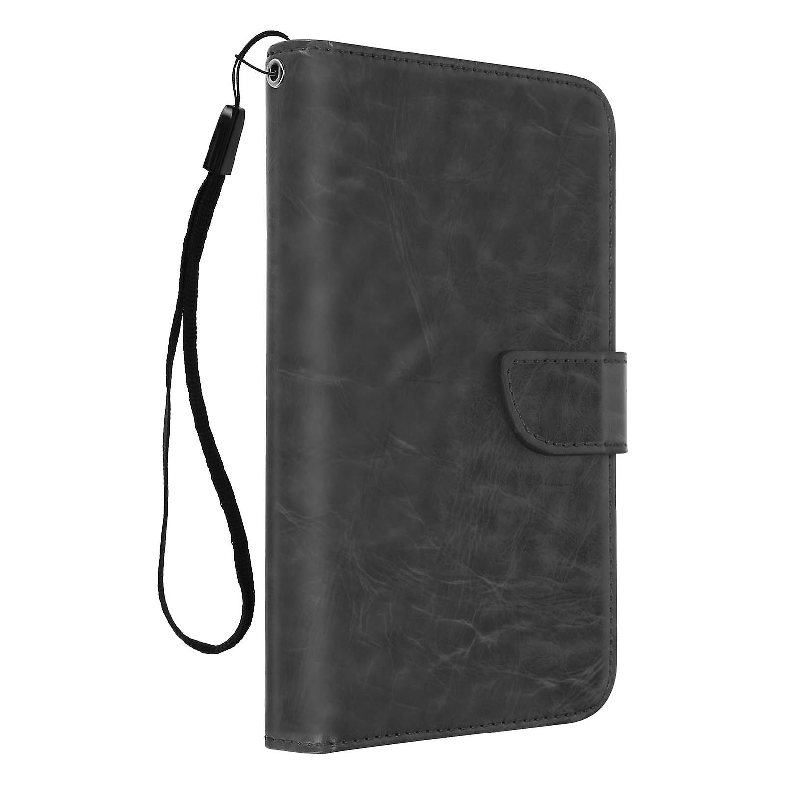 Folio Case for Universal Smartphone Size M with Card Holder, Black