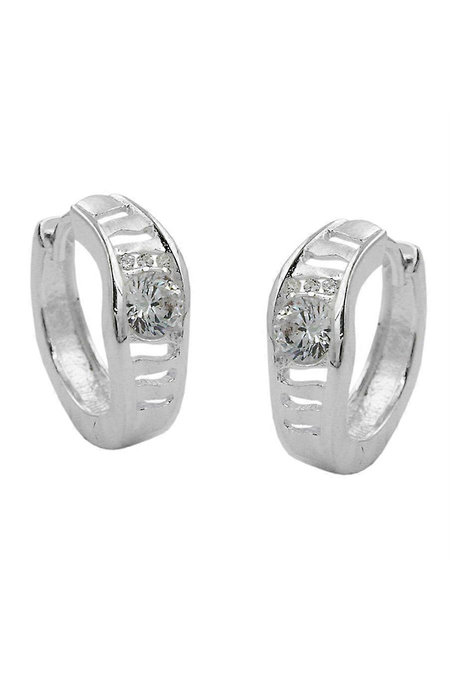 Hoop Earrings Zirconia Silver 925 - Gl91327