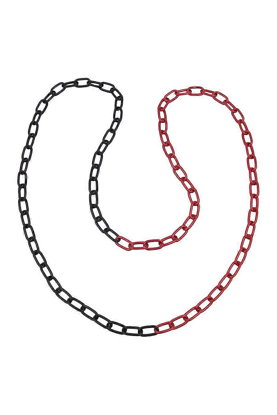 Necklace Anchor Chain 8mm Red/ Black - Gl02238