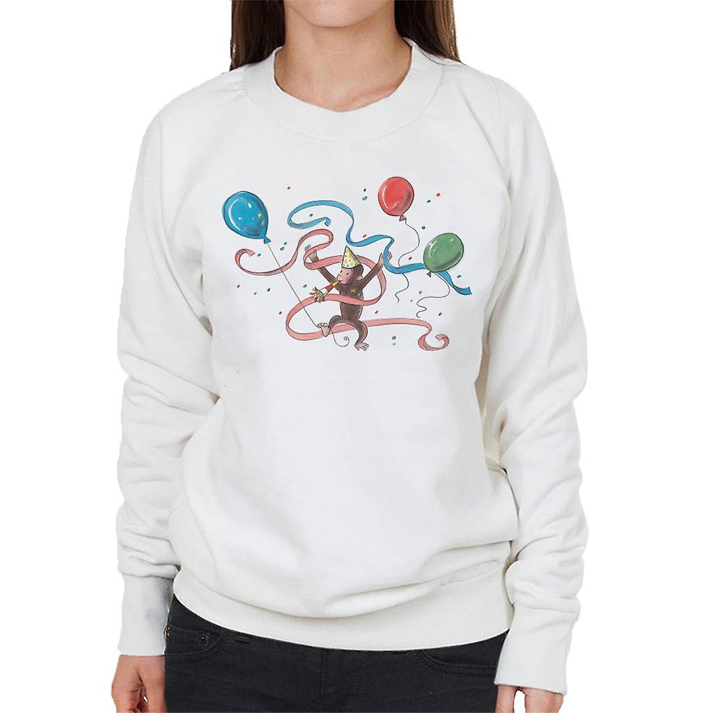 Curious George Party Balloons Women's Sweatshirt
