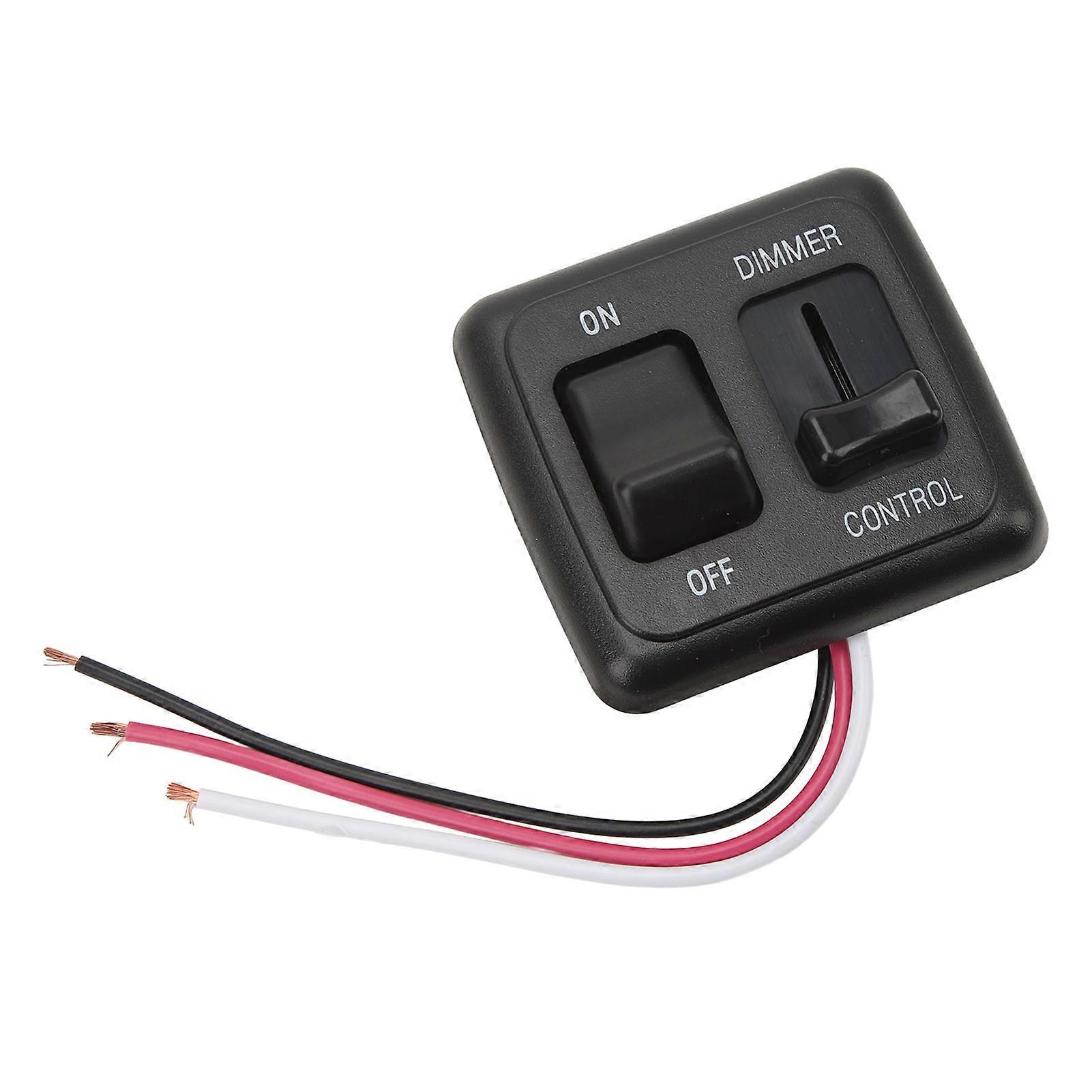 12V DC Toggle Switch with High Side Dimmer Control for LED Halogen Incandescent RV Car Truck Strip