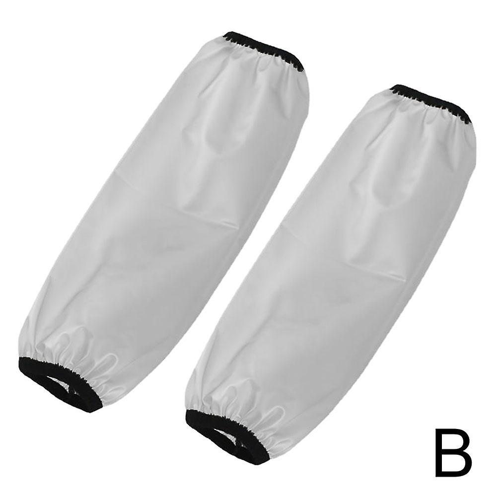 1Pair TPU Arm Sleeves Covers Elastic Cuffs Waterproof Oilproof Protector for Arm